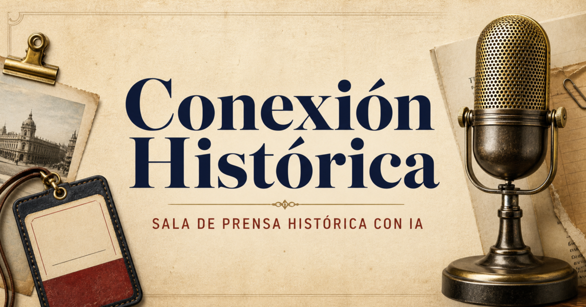 Portada de Conexión Histórica: sala de prensa histórica con IA